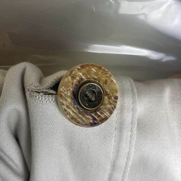 Coldwater Creek Khaki Cotton Spandex Button Up Jacket w/ Pockets Size 10 - Picture 12 of 13